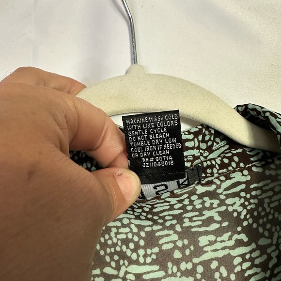 MSK Chocolate Brown and Teal Faux Wrap Midi Dress Sz 18W - Picture 6 of 6